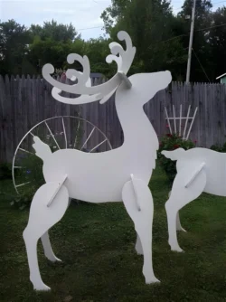 Wood reindeer christmas yard art lawn decoration S0000268 file cdr and dxf pdf free vector download for Laser cut