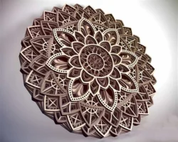 Wooden 3d multi layered mandala wall art home decor S0000764 file cdr and dxf pdf free vector download for Laser cut