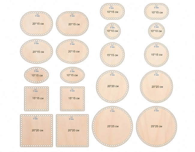 Wooden Basket Bottom Layouts S0000272 file cdr and dxf pdf free vector download for Laser cut