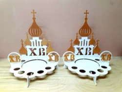 Wooden Church Dome Easter Egg Holder S0000286 file cdr and dxf pdf free vector download for Laser cut