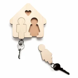 Wooden Couple Keyring Holder S0000287 file cdr and dxf pdf free vector download for Laser cut