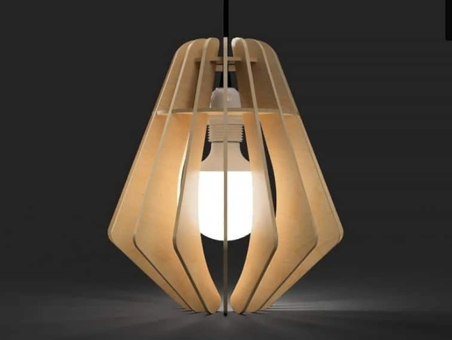 Wooden Hanging Lamp Shade S0000245 file cdr and dxf pdf free vector download for Laser cut