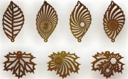 Wooden Leaf Earring Pendants S0000250 file cdr and dxf pdf free vector download for Laser cut