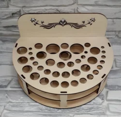 Wooden Makeup and Brushes Stand Cosmetic Organizer S0000251 file cdr and dxf pdf free vector download for Laser cut