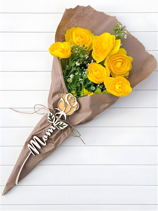 Wooden Rose Flower Collection for Mother Father and Valentines Day S0000310 file cdr and dxf pdf free vector download for Laser cut