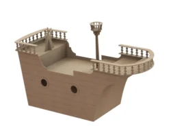 Wooden boat shaped coffee table S0001127 file cdr and dxf pdf free vector download for Laser cut