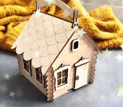 Wooden candy house with handle S0000714 file cdr and dxf pdf free vector download for Laser cut