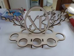 Wooden egg holder with easter branches S0000790 file cdr and dxf pdf free vector download for Laser cut