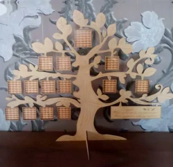 Wooden family tree photo frame S0000833 file cdr and dxf pdf free vector download for Laser cut