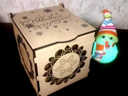 Wooden gift box with lid for christmas wedding S0000243 file cdr and dxf pdf free vector download for Laser cut