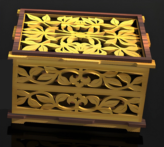 Wooden jewelry box S0000120 file cdr and dxf pdf free vector download for Laser cut