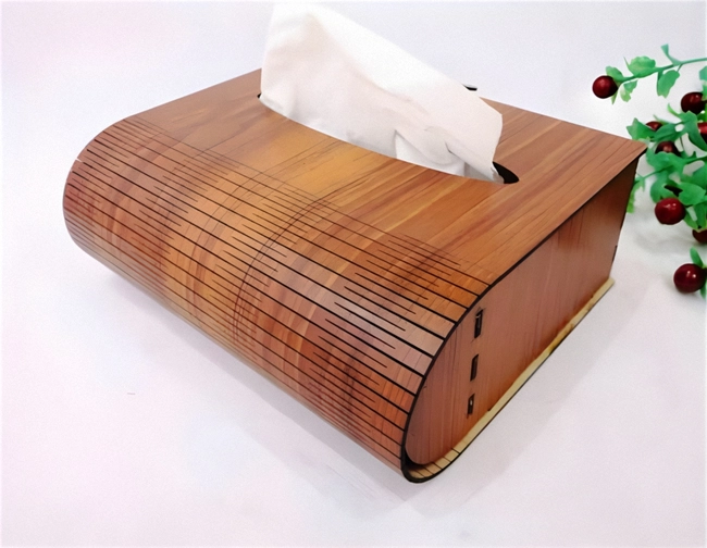 Wooden tissue box S0000545 file cdr and dxf pdf free vector download for Laser cut