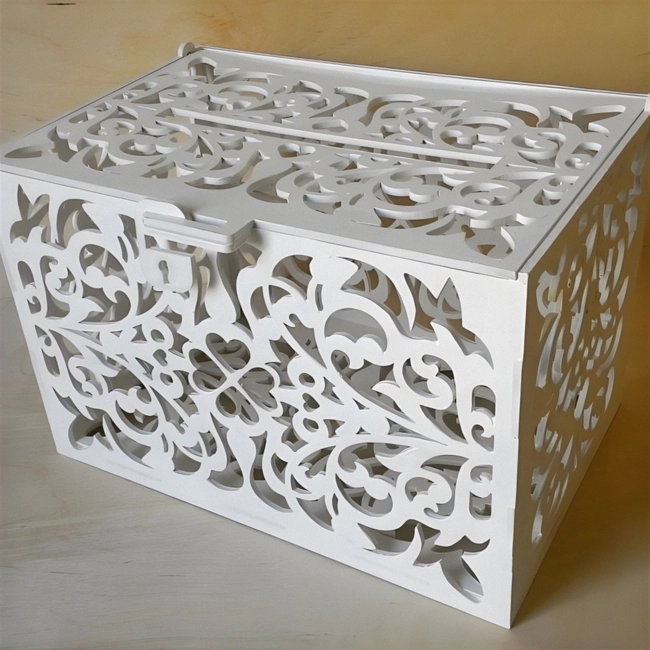 Wooden tissue box pattern design S0000544 file cdr and dxf pdf free vector download for Laser cut