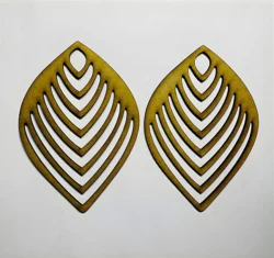 wooden teardrop earrings laser cut free S0000131 file cdr and dxf pdf free vector download for Laser cut