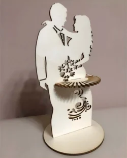 Bride and groom napkin holder S0001620 file cdr and dxf pdf free vector download for Laser cut