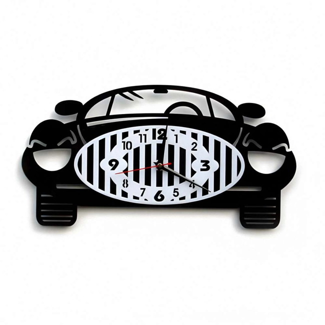 Car front vinyl record wall clock S0001628 file cdr and dxf pdf free vector download for Laser cut