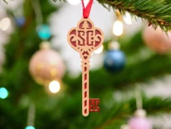 Christmas key S0001431 file cdr and dxf pdf free vector download for Laser cut