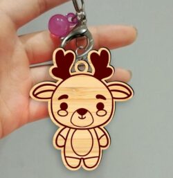 Deer keychain E0023516 file cdr and dxf pdf free vector download for Laser cut