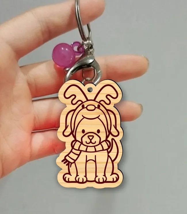 Dog keychain E0023506 file cdr and dxf pdf free vector download for Laser cut