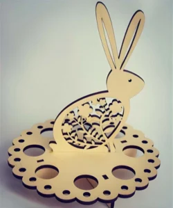 Easter rabbit egg holder tray S0001614 file cdr and dxf pdf free vector download for Laser cut