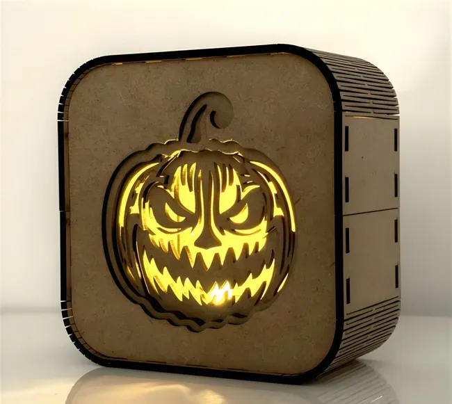 Halloween lamp E0023487 file cdr and dxf pdf free vector download for Laser cut