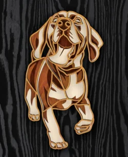 Layered beagle dog E0023469 file cdr and dxf pdf free vector download for Laser cut