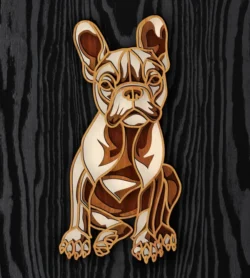 Layered dog E0023468 file cdr and dxf pdf free vector download for Laser cut