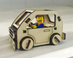 Lego smart car 3d wood S0001356 file cdr and dxf pdf free vector download for Laser cut