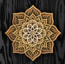 Multilayer mandala E0023473 file cdr and dxf pdf free vector download for Laser cut