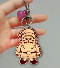 Santa Claus keychain E0023504 file cdr and dxf pdf free vector download for Laser cut