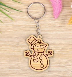 Snowman keychain E0023505 file cdr and dxf pdf free vector download for Laser cut