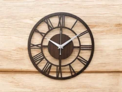 Stylish wood wall clock S0001500 file cdr and dxf pdf free vector download for Laser cut