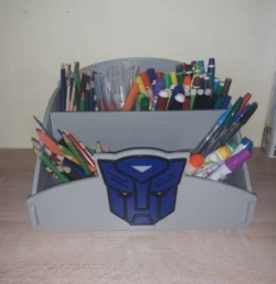 Transformer autobot wooden desk S0001589 file cdr and dxf pdf free vector download for Laser cut