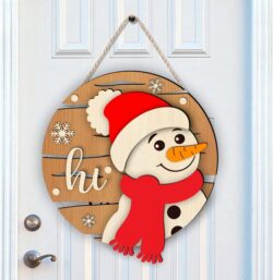 Winter door sign E0023511 file cdr and dxf pdf free vector download for Laser cut