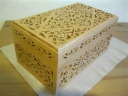 Wood carved jewelry box S0001531 file cdr and dxf pdf free vector download for Laser cut