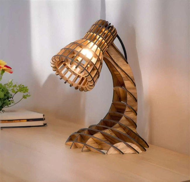 Wooden lamp S0001547 file cdr and dxf pdf free vector download for Laser cut