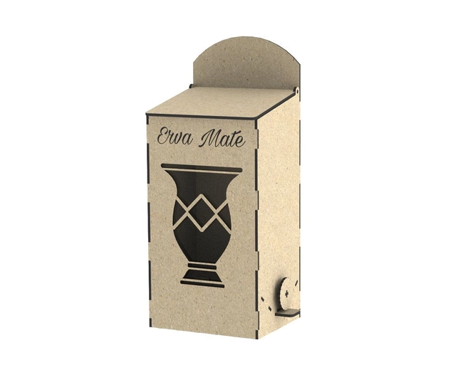 Wooden yerba mate tea box S0001549 file cdr and dxf pdf free vector download for Laser cut